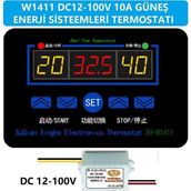 Yate10 W1411 DC12-100V 10A Güneş Paneli Termostat/timer