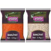 Yazar 5 Kg Kırmızı Mercimek + 5 Kg Çumra Fasulye
