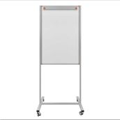 Yazı Tahtası 65X100 Tekerlekli Ayaklı Flipchart, Aparatlı, Laminant Yüzey, Beyaz - Ahşap - Beyaz - Seçenek 1