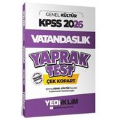 Yediiklim Yayınları 2026 KPSS Genel Kültür Vatandaşlık Çek Kopart Yaprak Test