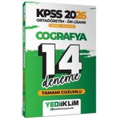 Yediiklim Yayınları 2026 KPSS Ortaöğretim Ön Lisans Genel Kültür Coğrafya Tamamı Çözümlü 14 Deneme