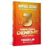Yediiklim Yayınları 2026 KPSS Ortaöğretim Önlisans Genel Yetenek Genel Kültür Tamamı Çözümlü 3 Yıldız Fasikül Deneme