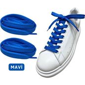 Yefer Store YeferStore 120 cm Yassı Spor Ayakkabı Bağcığı, Sneakers Bağcık, Yassı Ayakkabı Bağcığı 1 Çift - Mavi