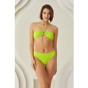 Yeşil Reps Boyundan Bağlamalı Tek Üst Bikini