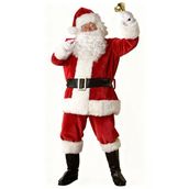 Yetişkin Noel Baba Kostümü Lüks Polar
