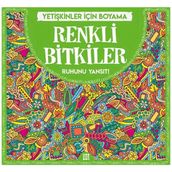 Yetişkinler İçin Boyama Renkli Bitkiler-Dokuz Yayınları