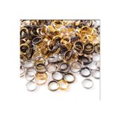 yiğit aksesuar 5 mm karışık Renk 250 Adet Metal Takı Halkası Bağlantı Halkası Montaj Halkası