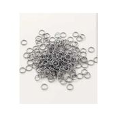 yiğit aksesuar 6 Mm Kararma Yapmaz 200 Adet Gümüş Küçük Metal Takı Bağlantı Halkası
