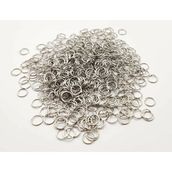 Yiğit Aksesuar 8 mm 50 Gram Küçük Metal Gümüş Renk Takı Halkası Malzemesi Küpe Kolye Klipsi Kancası