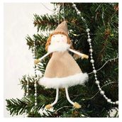 Yılbaşı Ağaç Dekor Süsü Peluş Yılbaşı Meleği Krem18 Cm