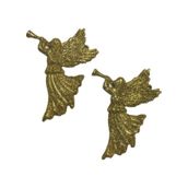 Yılbaşı Ağaç Süsü Gold Simli Melek 2'li 10 Cm