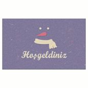 Yilbasi Hosgeldiniz Kardan Adam Tasarim Kapi Onu Ve Ev Ici Paspas 45X75 Cm