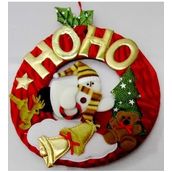 YILBAŞI KAPI SÜSÜ OVAL HO HO 28 CM ( KÜÇÜK)