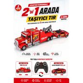 Yıldırım Oyuncak Uzaktan Kumandalı Taşıyıcı Çekici Tır 54CM – Tek Kumanda ile Tır Ya Da Spor Araba Ayrı Kontrol 2’si 1 Arada - Kırmızı