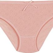 Yıldız 3573 Pudra 12 Adet Kadın Ribana Kalpli Bikini Külot