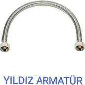 Yıldız Armatür Paslanmaz Çelik Örgülü Hortum 1/2-3/4 50 cm