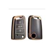 Yıldıztuning Seat Arona Siyah-Gold Anahtar Kılıfı