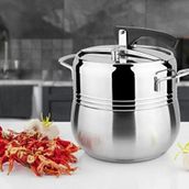 Yonca Lines Silver Kordonlu 6 lt Metal Kulp Düdüklü Tencere