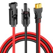YQMAJIM XT60 Uzatma Kablosuna Güneş Paneli Konnektörü, (10AWG 3.3Ft) XT60 Konektörü Güneş Paneli Şarj Kablosu, Panel Solar XT60 Adaptör RV Taşınabilir Güç İstasyonu Güneş Jeneratörü için Şarj Kablosu