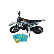 YSN Enbest A02 Pro x Mini Cross Çocuk Motorsikleti - Beyaz - Mavi