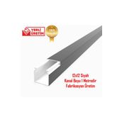 YTE Extra Kendinden Yapışkanlı Siyah Kablo Kanalı 12X12 1 Metre