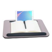 YUELAKE Lap Masası, Taşınabilir Dizüstü Bilgisayar Masası 16 inç'e Kadar Dizüstü Bilgisayarlara Uyar, Tablet Yuvası, Dahili Yastık, Ev ve Ofis için Harika, Dizüstü Bilgisayar için Harika, Minderi ile Kucak
