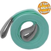 Yuk Kaldirma Tasima Indirme Halat Sapan Polyester Spanzet 2 Ton 6 Metre Turkuaz Saglam