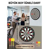Yüksek Kalite Profesyonel Dev Boy Dart Seti Mega Dart Tahtası 6 Adet İğneli Ok (( 45 Cm)) 17İnç