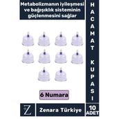 Yüksek Kaliteli Metabolizma Etkili Vakumlu Hacamat Kupası 6 Numara 10 Adet