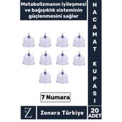 Yüksek Kaliteli Metabolizma Etkili Vakumlu Hacamat Kupası 7 Numara 20 Adet