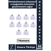 Yüksek Kaliteli Metabolizma Etkili Vakumlu Hacamat Kupası 7 Numara 50 Adet