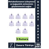 Yüksek Kaliteli Vakumlu Hacamat Kupası 5 Numara 50 Adet