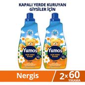 Yumoş Açık Hava Etkisi Konsantre Çamaşır Yumuşatıcısı Nergis 1440 ml 60 Yıkama X2 - 1,44 lt