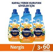 Yumoş Açık Hava Etkisi Konsantre Çamaşır Yumuşatıcısı Nergis 1440 ml 60 Yıkama X3 - 1,44 lt