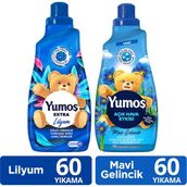 Yumoş Açık Hava Etkisi Mavi Gelincik 1440 ml X1 + Yumoş Çamaşır Yumuşatıcı Lilyum 1440 ml X1 - 1,44 lt