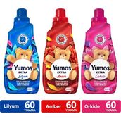 Yumoş Extra Konsantre Çamaşır Yumuşatıcı Amber 1440 ml X1+ Lilyum 1440 ml X1 + Orkide 1440 ml X1 - 1,44 lt