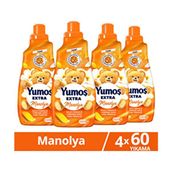 Yumoş Extra Konsantre Çamaşır Yumuşatıcı Manolya 1440 ml X4 60 Yıkama için Özel Formül