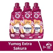 Yumoş Extra Konsantre Çamaşır Yumuşatıcı Sakura1440 Ml 60 Yıkama X3