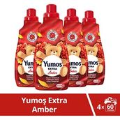 Yumoş Extra Konsantre Çamaşır Yumuşatıcısı Amber 1440 ml 60 Yıkama Kalıcı Ferahlık - 1,44 lt
