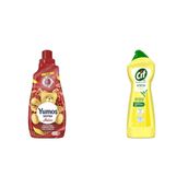 Yumoş Extra Konsantre Çamaşır Yumuşatıcısı Amber 1440 ml(1) Cif Krem Yüzey Temizleyici Limon Kokulu Yağ ve Kireç Sökücü Leke Çıkarıcı 750 ML(3)