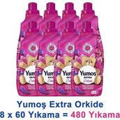 Yumoş Extra Konsantre Çamaşır Yumuşatıcısı Orkide 1440 ml 60 Yıkama x 8 Adet - 11,5 lt