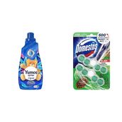 Yumoş Extra Lilyum 60 Yıkama Konsantre Çamaşır Yumuşatıcısı (1 x 1440 ml)(1) Domestos WC Blok 5'li Güç Çam Ferahlığı 600 Sifona Kadar Güçlü Temizlik 110 gr İkili Paket(3)