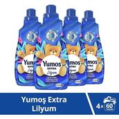 Yumoş Extra Lilyum Konsantre Çamaşır Yumuşatıcı 1440 ml 60 Yıkama 4 Adet Yumoş Lilyum 1440 - 1,44 lt