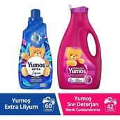 Yumoş Extra Lilyum Konsantre Çamaşır Yumuşatıcı 1440 ml + Hassas Giysiler Için Deterjan 2500 Ml. - 1,44 lt