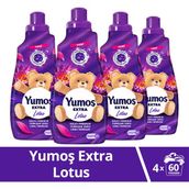 Yumoş Extra Lotus 1440 ml Konsantre Çamaşır Yumuşatıcı 60 Yıkama Kalıcı Ferahlık Ve Yumuşaklık - 1,44 lt