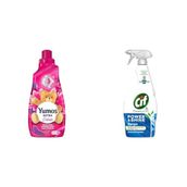 Yumoş Extra Orkide 60 Yıkama Konsantre Çamaşır Yumuşatıcısı (1 x 1440 ml)(1) Cif Power Shine Cleanboost Sprey Temizleyici Banyo İçin Temizleyici ve Kireç Çözücü 750 ML(3)