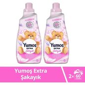 Yumoş Extra Şakayık Konsantre Çamaşır Yumuşatıcısı 1440 x 2 60 Yıkama Kalıcı Ferahlık Sağlar - 1,44 lt
