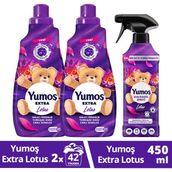 Yumoş Extra Yumuşatıcı Lotus 1440 ml X2 + Yumoş Ev ve Tekstil Spreyi Lotus 450 ml X1