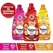 Yumoş Konsantre Yumuşatıcı 1440 ml Amber Orkide Hanımeli Kalıcı Ferahlık ve Yumuşaklık - 1,44 lt