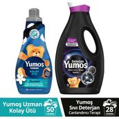 Yumoş Sıvı Canlandırıcı Terapi Siyahlar 1690 ml x1 + Yumoş Kolay Ütü Yumuşatıcı 1200 ml x1 - 2,89 lt